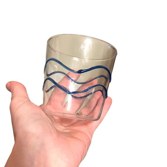 Mariposa Applique Blue Double Old-Fashioned Cocktail Glasses Set Of 2 - Picture 6 of 10